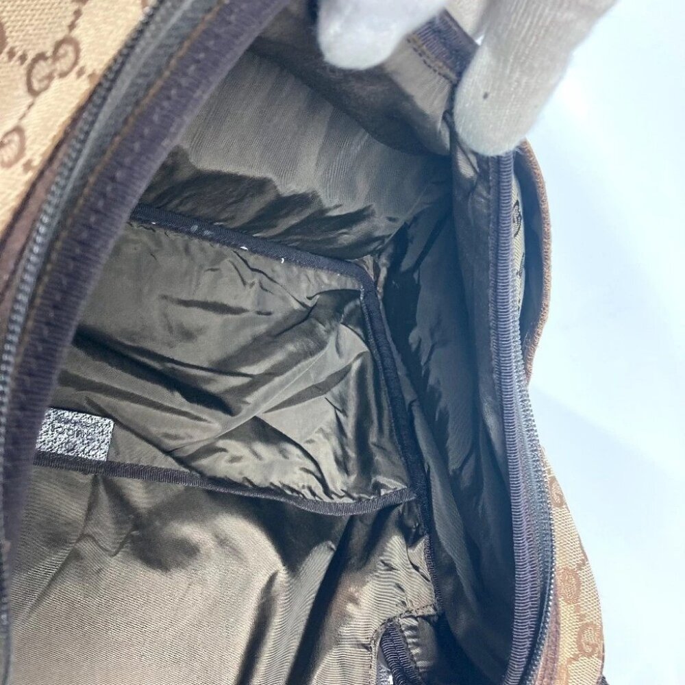 GUCCI 123326 Mother's Bag Crossbody Shoulder Bag Canvas/Leather Beige/Dark brown - Picture 14 of 16